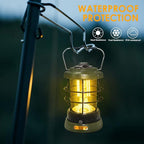 Rechargeable Camping Lantern 1500 High Lumens Hurricane Camp Light 2 Modes Portable Electric Tent Lamp Hands-Free Flashlight Lantern,5000 mAh Battery LED Lanterns for Power Outages