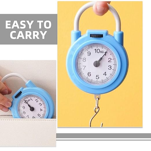 MAGICLULU 2pcs Portable Digital Hanging Luggage Scale with Hook Mini Handheld Electronic Weight Scale for Travel and Home Use High Precision Spring in Yellow and Blue