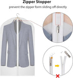 Garment Bag Suit Bags for Storage with Zipper 40 inches Clear Dust-Proof Clothes Cover Bag for Suit, Coat, Dress Closet Clothes Storage- Set of 20 [Upgraded Version]