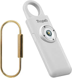 Thopeb– Personal Safety Alarm for Women–135dB Siren, Strobe Light and Rechargeable - Safety Alarm Keychain for Women (Metallic Silver)