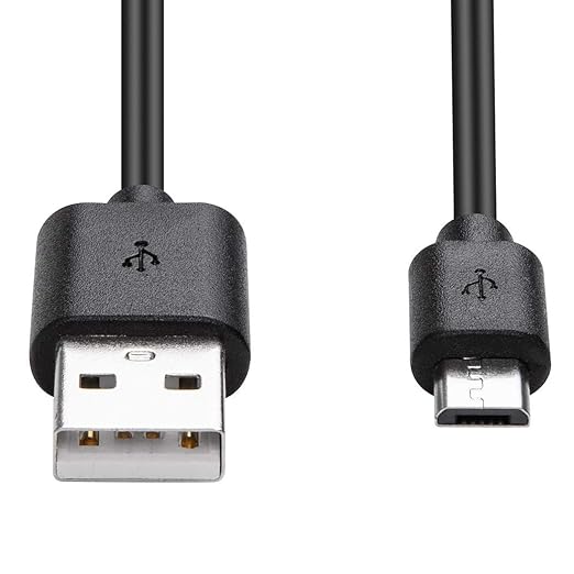 Micro USB Cable 6-Pack 3ft - Android Charger Cord for Samsung Galaxy S7/S6 Edge/J7/S5/Note 5/4, LG K40/K20, Fast Charging, Black - USB to Micro-USB Charging Cables for Android Phones