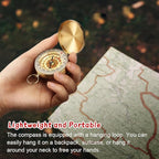 Flintronic Navigation Compass, Hiking Compass with Luminous Function, Waterproof Pocket Compass for Expedition Map Reading, Navigation, Orienteering and Survival