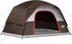 CAMPROS CP Camping Tent 2/4/6 Person, Waterproof Windproof Double Layer Dome Tent, Easy Setup with Large Mesh Windows & Wide Door for Outdoor Camping Backyard