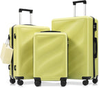 Merax Luggage Set 3 Piece, Hardshell ABS Suitcases with Spinner Wheels, Lightweight Durable TSA Approved Carry-on & Checked Luggage for Travel (20"/24"/28")