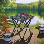 Portable Folding Stool, Compact Lightweight Camping Stool, Outdoor Camping Samll Chair for Fishing Hiking Gardening Outdoor Walking Backpacking Travelling and Beach with Carry Bag