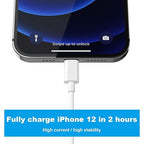 AZMOGDT Apple MFi Certified iPhone Charger 5pack [6/6/6/10/10FT] Long Lightning Cable Fast Charging Cord iPhone Charging Cable for iPhone 14/14 Pro/Max/13/12/11 Pro Max/XS MAX/XR/XS/X/8/Plus