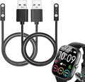 Smart Watch Cable Chargers Compatible with uaue T60 1.91 inches smartwatch, 2 PCs, Black