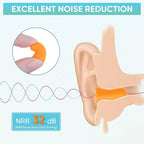 TICONN 100 Pairs Foam Ear Plugs, Individually Wrapped 32dB NRR Noise Reduction Earplugs for Sleeping Hearing Protection Travel Study Concentration Construction Site (100 Pairs)