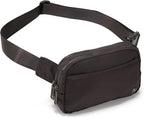Pander Everywhere Belt Bag for Women, 5 Zipper Pockets Nylon Crossbody Fanny Pack Purse (Dim Grey)