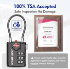 SURE LOCK TSA Compatible Travel Luggage Locks, Inspection Indicator, Easy Read Dials TSA Approved with Zinc Alloy