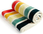 Loon & Lake Luxury Beach Towels Set of 2 - Retro Stripes | 2 Pack 30" x 60" | Crafted from 100% Combed Cotton | Ultra Plush & Super Soft | Retro Collection 1969