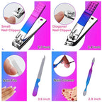 QURIPE 7pcs Manicure Set, Nail Clippers Kit, Stainless Steel Manicure Kit, Nail Clipping Tools Portable Travel Grooming Kit, The Best Gift with Luxurious Case(Multicolor)