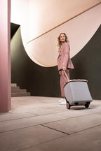 reisenthel carrycruiser Twist Sky Rose - Portable Shopping Trolley with Sturdy Aluminum Frame, Shoulder Strap and Removable mesh Inner Bag -Water-Repellent