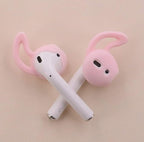 JNSA 6 Pairs Silicone Ear Tips Compatible with Air Pods 1&2,Silicone Soft Anti-Slip Sport Earbud Tips, Anti-Drop Ear Hook Gel Headphones Earphones Accessories Tips (Pink 6 Pairs)