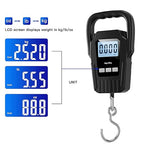 Digital Luggage Scale 110lb/50kg, Portable Hanging Scale with Large Backlit LCD Display, Tare & Hold Function, for Travel and Fishing