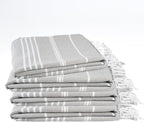 Cotton Turkish Beach Towel with Towels Oversized 36"x72" Pool Absorbent Extra Large Quick Dry Sand Travel Towel (Silver Mist, 4 Pack)
