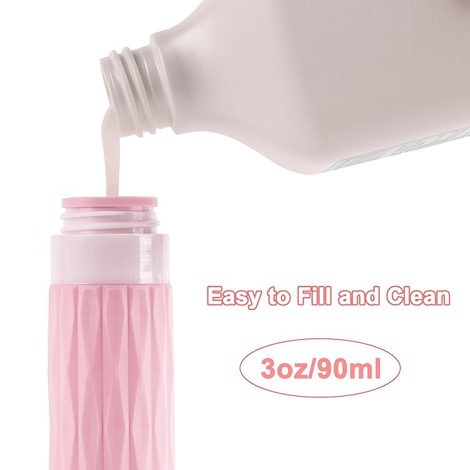 Travel Bottles for Toiletries, Travel Size Toiletries, TSA Approved 3oz Toiletries Bottle, Leakproof & Refillable Silicone Bottles for Shampoo Conditioner(Colorful)