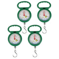 Ipetboom 4pcs Portable Handheld Spring Hanging Scales with Plastic Handles, Multi-Purpose Luggage and Fish Weighing Scales for Travel and Kitchen Use, Random Colors
