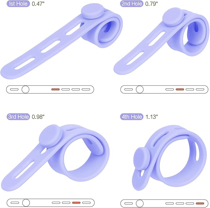 Donruby 30Pcs Silicone Cable Ties - Reusable & Washable with Locking Buckles, Adjustable Fastening Cable Management Straps, Multi-Purpose High Elasticity Cord Organizer (6 Colors)