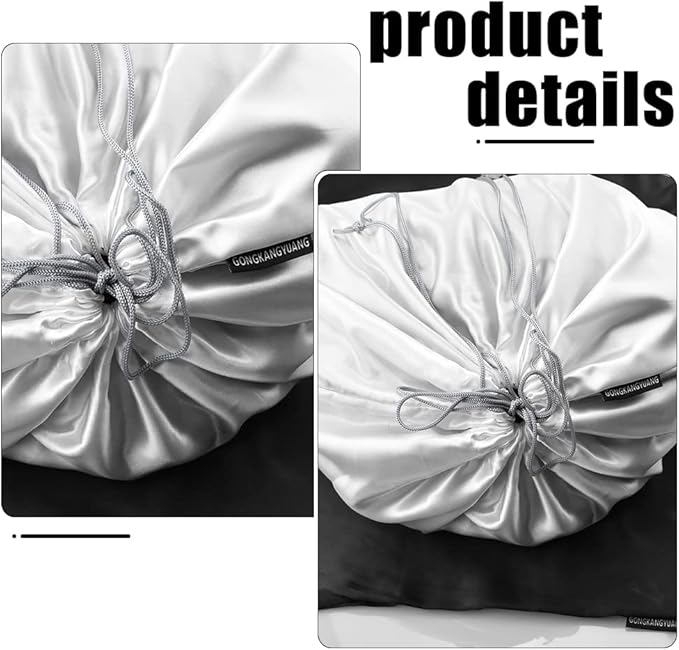 10 Pack Dust Bags for Purses and Handbags, Silk Dust Cover Storage Bag with Drawstring Travel Storage Pouch for Handbag Purse Shoes Boots (Black, 23.6 × 19.6 in)