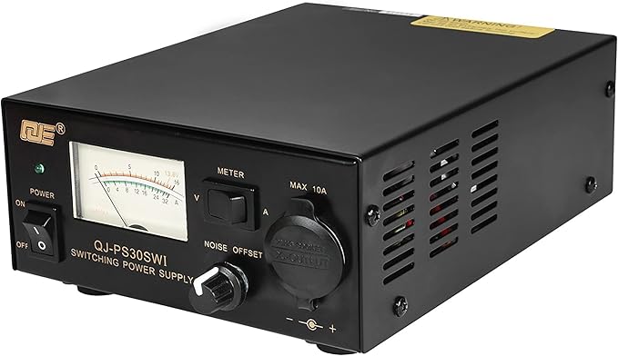 Universal Compact Ham Radio Power Supply 30A DC 13.8V Fixed Output-Noise Offset Home Lab Bench top Converter for Mobile Transceiver, Switching Power Supply with Display for AnyTone & TYT Radio