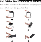 2Sets Portable Folding Camping Stool, Lightweight Camp Chair for Fishing Hiking, Compact Collapsible Travel Footstool for Outdoor, Beach, Backyard, Lawn,Picnic with Carry Bag,10.35" x 8.86"