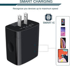 Wall Charger, USB Charger Adapter, AILKIN 4.8A 4Multi Port Fast Charging Station Power Base Block Plug Cube Brick for iPhone 17 16 15 14 SE 13 12 11Pro Max/X/Plus, Samsung A16/A17/S25/S24 Kindle Plug