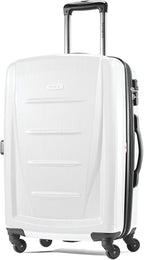Samsonite Winfield 2 Hardside Expandable Luggage with Spinner Wheels, Checked-Medium 24-Inch, Brushed White