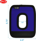 Cosmos 5 Pcs Neoprene Luggage Handle Wrap Soft Grip Handle Cover Luggage Identifier with Hollow Design for Push-Button Handle Trolley Handle and Travel Suitcase Trolley Case (Deep Blue)