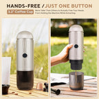 Portable Espresso Machine For Travel, USB-C Charging, Self-Heating Electric Espresso Maker, 19 Bar Mini Coffee Maker On the Go For Camping/Hiking, Ground Coffee & NESPRESSOpods (Champagne)
