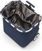 reisenthel carrycruiser Dark Blue - Portable Shopping Trolley with Sturdy Aluminum Frame, Shoulder Strap and Removable mesh Inner Bag -Water-Repellent