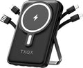 for Magsafe Battery Pack,10000mAh Magnetic Power Bank 22.5W PD Fast Charging with LED Display,Wireless Portable Charger with Built-in Cables and Stand for iPhone 17/16/15/14/13/12/Pro/Pro Max