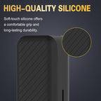 Silicone Case for Anker Prime Power Bank 20100mAh 220W Travel Protective Cover, Full-Body Shockproof | Compact | Tactile Grip | Impact Protect for Anker Power Bank 220W with Keychain (Black)