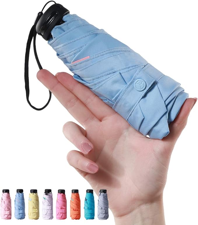 RUMBRELLA Mini Teflon Purse Umbrella With 99% UV Protection for Travel