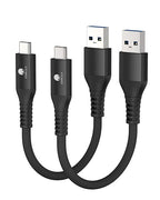 CONMDEX Android Auto USB C Cable 10Gbps [2ft, 2-Pack] USB 3.1 Gen 2 USB A to USB C Cable, Short 3A Type C Charger Fast Charging Data Transfer Cord for iPhone 17 16 Pro Samsung Galaxy S25, Black