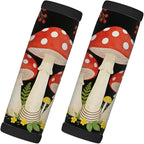 2 Pack Luggage Handle Wrap with Travel Tags - Non-Slip Protective Cover Soft Handle Grips Covers for Suitcase(Mushroom Butterfly Flower)