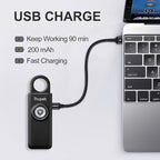 Thopeb– Personal Safety Alarm for Women–135dB Siren, Strobe Light and Rechargeable - Safety Alarm Keychain for Women (Charcoal)