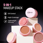 5 In 1 Makeup stack With Concealer, Bronzer, Blusher, Compact & Highlighter Smooth & Blendable Formula - Travel Friendly, Quick & Easy to Use (Fair)