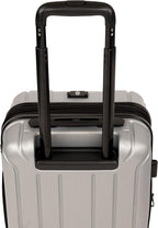 NONSTOP NEW YORK Luggage Expandable Spinner Wheels hard side shell Travel Suitcase Lightweight, TSA Lock, Double USB Port (Silver, Carry-On 20-Inch)