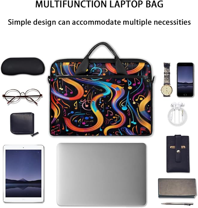 Laptop Shoulder Bag for Women Men, Waterproof Computer Case Messenger Bag Briefcase for Business Office Travel