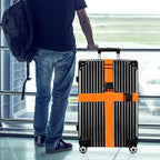 Luggage Straps for Suitcases TSA Approved-2 Pack Bright Personalized Luggage Belt Strap for Suitcase/Carry On Bag Luggage Accessories for Travel (Neon Orange)