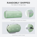 urnexttour Travel Pillow and Blanket Set Neck Pillows Soft Blankets with Sleep Mask Travel Essentials for Airplane Car Memory Foam Sage Green