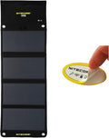 NITECORE FSP30 30W Portable Solar Charger, USB-A & USB 3 Output Ports, High Efficent 4 Foldable Panels for Camping Hiking Van RV Trip Compatible with Phones and Tablets with Nitecore Sticker