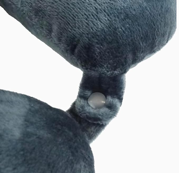 Wolf Essentials Adult Cozy Soft Microfiber Neck Pillow for Travel – Compact, Machine Washable - Perfect for Airplane, Car, or Home Use - Filled and Finished in The USA – Charcoal