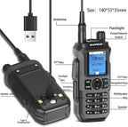 BAOFENG GMRS Handheld Radio Ham Radio Long Range GM21 Rechargeable Walkie Talkies,NOAA Weather Receiver GM-15 PRO 999 Channels Two Way Radio with USB-C Charger for Survival Gear Hunting,2 Pack