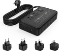 Mapambo 2000W 220V to 110V Converter for Hair Dryer, Voltage Converter US to Europe, Converter for European Travel with 2 USB-C 2 USB-A, Universal Travel Adapter with Type C G I L (Black)
