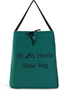 Premium Drawstring High Heel Shoe Bag – Travel-Friendly Dustproof Pouch for Heels & Sandals, Lightweight & Durable, 11 Color Options (blue)