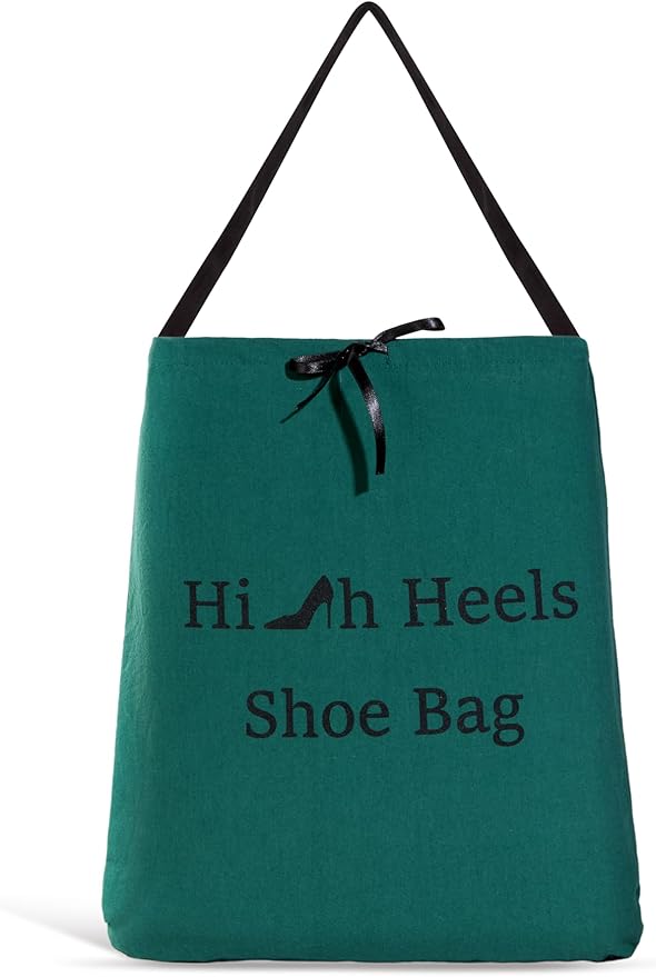 Premium Drawstring High Heel Shoe Bag – Travel-Friendly Dustproof Pouch for Heels & Sandals, Lightweight & Durable, 11 Color Options (blue)