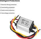 2pcs 12V to 3.7V Converter DC Step Down Buck Voltage Regulator Power Supply Transformer Module 3A 11W Waterproof Car Power Converter for Car Auto Motor