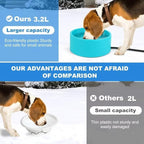 Large Heated Water Bowl for Dog & Cat, Waterproof Heated Pet Bowl Heater for Chickens Rabbit Livestocks, Heated Bird Bath for Winter, 108 OZ 30 Watts